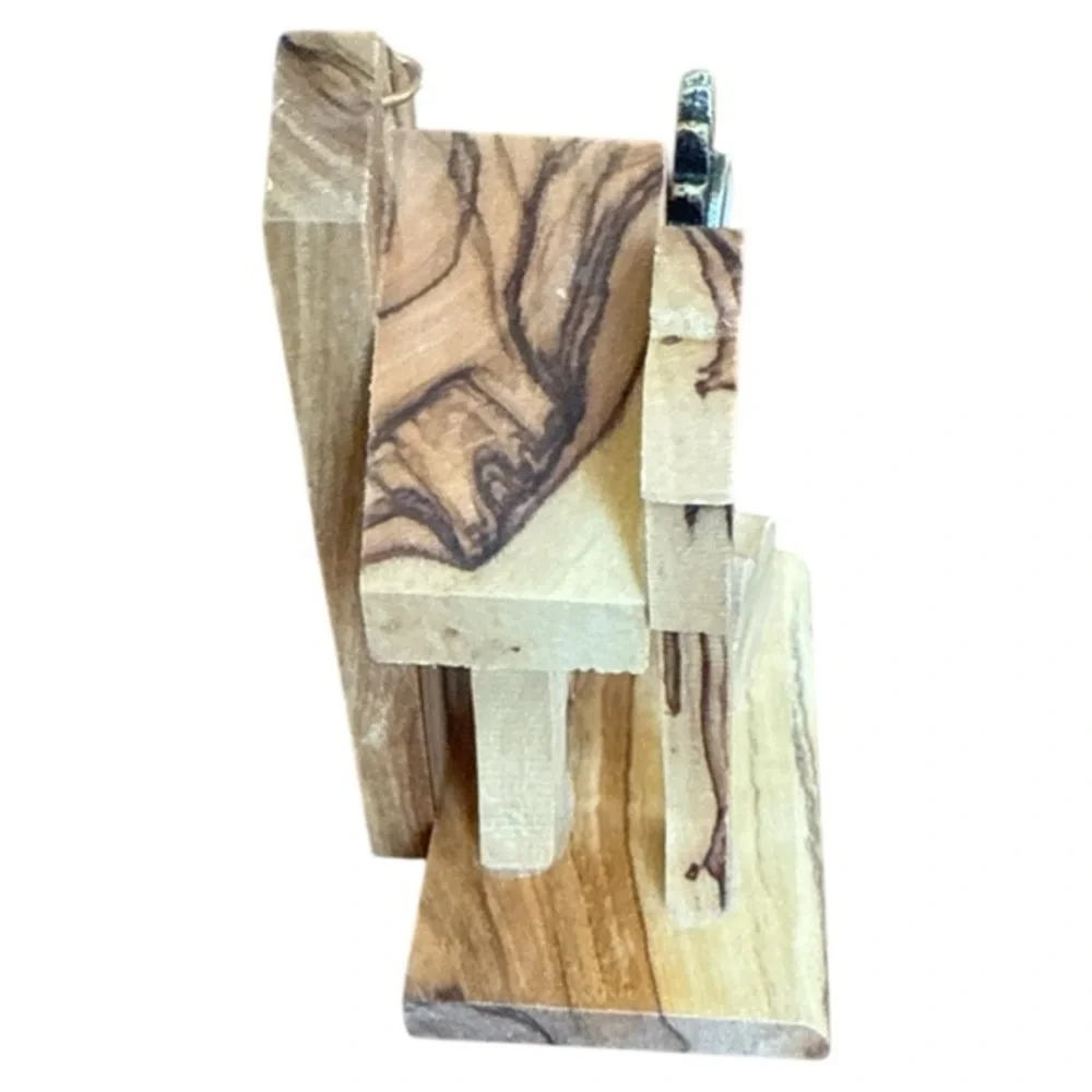 Nativity Olive Wood Religious Ornament Figurine w Prayer‎ Card West Bank